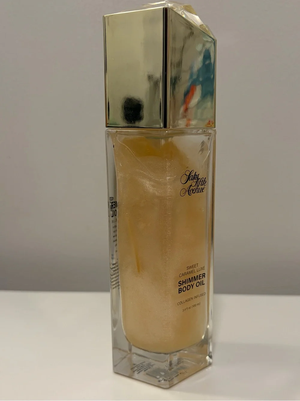 Saks Fifth Avenue Sweet Caramel Luxe Shimmer Body Oil (3.4oz/100mL) - New